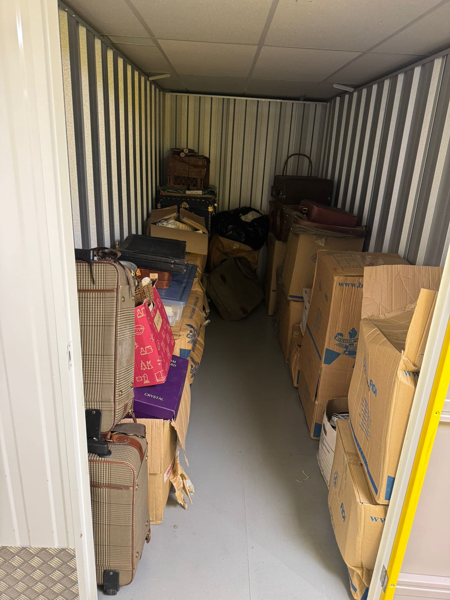 Removal boxes being packed in London — sealed, labelled and ready for safe transport